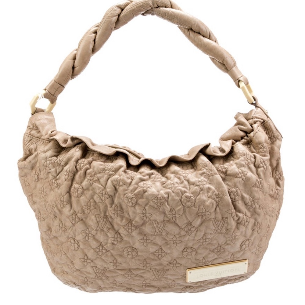 Louis Vuitton Monogram Olympe Nimbus GM Shoulder Ecru Beige Leather hobo bag